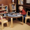 woody chalkboard table for children